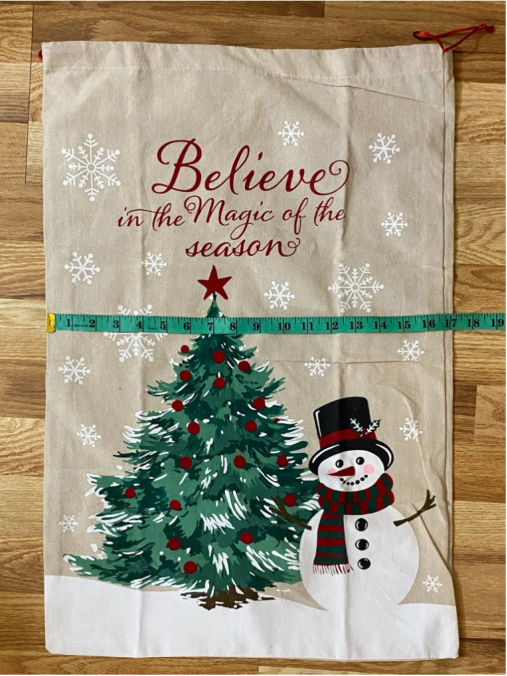 Christmas Gift Bag / Christmas Tree With Snowman NWOT